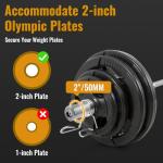 7Ft Olympic Barbell - 700lbs Capacity Strength Training