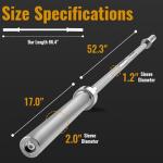 7Ft Olympic Barbell - 700lbs Capacity Strength Training