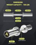 16" Olympic Dumbbell Handles with Spring Collars