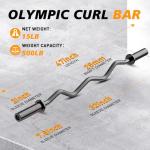 47" Olympic EZ Curl Bar for Weight Lifting