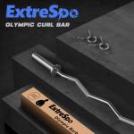 47" Olympic EZ Curl Bar for Weightlifting and Strength