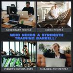 47" Olympic EZ Curl Bar for Weightlifting and Strength