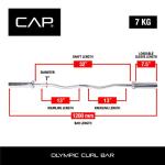 CAP Barbell 47-Inch Olympic EZ Curl Bar