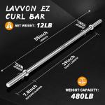 LAVVON 55" Olympic Barbell for Weight Lifting