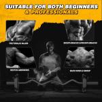 47" Olympic EZ Curl Bar for Home Gym