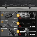 47" Olympic EZ Curl Bar for Home Gym