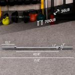 Fitvids Olympic Weightlifting Barbell, 700 lbs Capacity