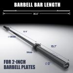 TECHNOAGE 7FT Olympic Barbell for Weightlifting