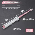 6.6ft Olympic Barbell for Home Gym Workouts