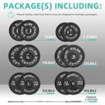 Fitvids 2-Inch Olympic Barbell Set with Weights