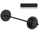 DERACY Adjustable 43lbs Barbell Weight Set