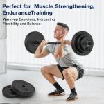 DERACY Adjustable 43lbs Barbell Weight Set