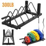 Barbell Bumper Plate Rack with Wheels and Handle