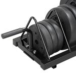 Barbell Bumper Plate Rack with Wheels and Handle