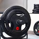 Fitvids 25LB Rubber Coated Olympic Weight Plates