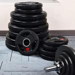 Fitvids 25LB Rubber Coated Olympic Weight Plates