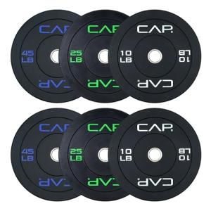 CAP Barbell 160 lbs Olympic Bumper Plate Set
