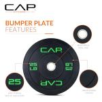 CAP Barbell 160 lbs Olympic Bumper Plate Set