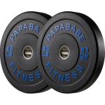 PAPABABE 45lb Olympic Rubber Bumper Plates Pair