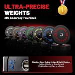 PAPABABE 45lb Olympic Rubber Bumper Plates Pair