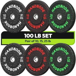 High-Bounce Colored Bumper Plates for Weightlifting