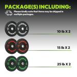 High-Bounce Colored Bumper Plates for Weightlifting