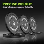 Bumper Plates Set for Olympic Weightlifting, 100 lb