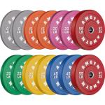 AMGYM Olympic Colored Bumper Plates Set, 410LB