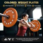 AMGYM Olympic Colored Bumper Plates Set, 410LB