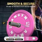 AMGYM Olympic Colored Bumper Plates Set, 410LB