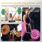 AMGYM Olympic Colored Bumper Plates Set, 410LB