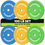 100LB Colored Rubber Olympic Bumper Plates