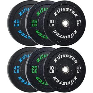 Zoomster Olympic Bumper Weight Plates Set 160LB
