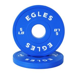 Egles 5LB Rubber-Coated Olympic Change Plates Pair