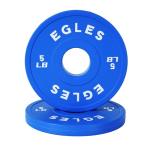Egles 5LB Rubber-Coated Olympic Change Plates Pair