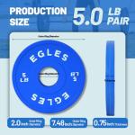 Egles 5LB Rubber-Coated Olympic Change Plates Pair