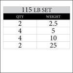 XMARK 115 lb Olympic Weight Plates Set