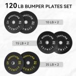 Fitvids 120-Pound Olympic Bumper Plate Set