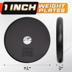 Yes4All 1-inch Cast Iron Weight Plates Pack of 2