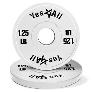 YES4ALL 1.25LB Rubber Fractional Weight Plates Set