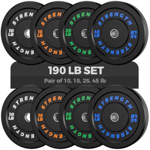 Rubber Bumper Weight Set for Home Gym