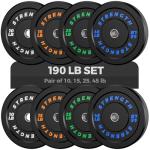 Rubber Bumper Weight Set for Home Gym