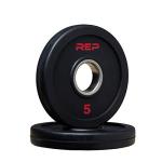 REP 5 lb Rubber Coated Olympic Weight Plates