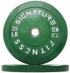 25LB Olympic Bumper Plate Weight Plates, Pair