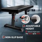 Heavy Duty Adjustable Flat Weight Bench for Home Gym