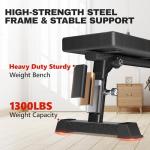 Heavy Duty Adjustable Flat Weight Bench for Home Gym