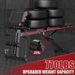 GIKPAL Adjustable Folding Weight Bench for Home Gym