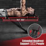 GIKPAL Adjustable Folding Weight Bench for Home Gym