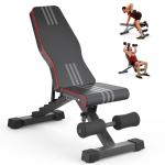 OUNUO Heavy-Duty Adjustable Weight Bench for Home Gym