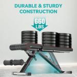 OUNUO Heavy-Duty Adjustable Weight Bench for Home Gym